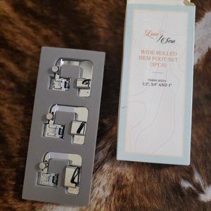 Wide Rolled Hem Foot Set